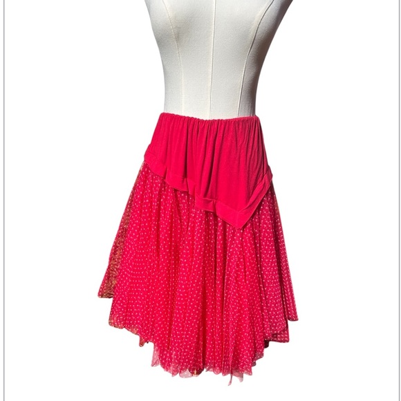 KOKOMARINA Antoine Coelenbier Red Polka Dot Tulle Dopamine Dressing Skirt Small - Picture 3 of 10